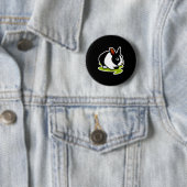 konijnenkonijn ronde button 5,7 cm (In situ)