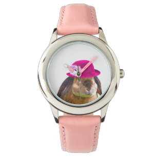 Konijnenkonijn schattig grappig dierenmeisje kinde horloge