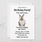 Konijnenkonijn Schattige Grappige Verjaardag Kaart (Voorkant)