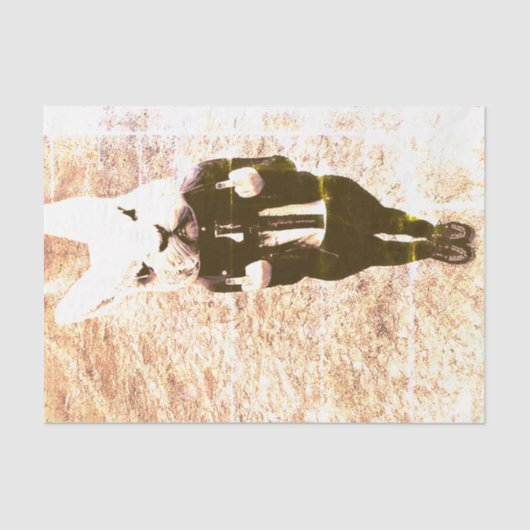 Konijnenkonijn Sepia Distress Tissuepapier (Voorkant)