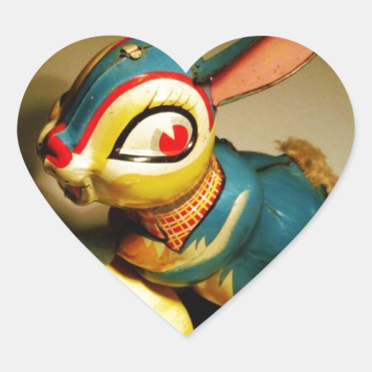 konijnenkonijnen speelgoed en ester geel ei hart sticker (Voorkant)