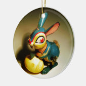 konijnenkonijnen speelgoed en ester geel ei keramisch ornament (Links)