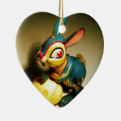 konijnenkonijnen speelgoed en ester geel ei keramisch ornament (Rechts)