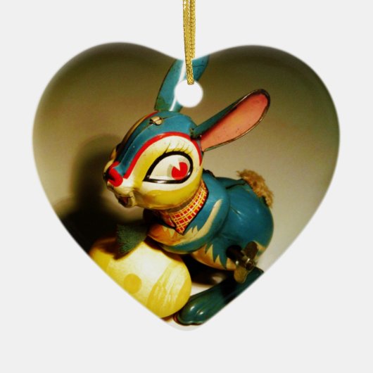 konijnenkonijnen speelgoed en ester geel ei keramisch ornament (Voorkant)