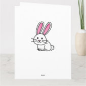 Konijnenkonijnse konijnenstaartje met geluk bedankkaart (Achterkant)