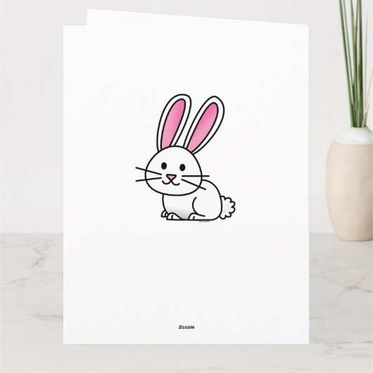 Konijnenkonijnse konijnenstaartje met geluk bedankkaart (Achterkant)