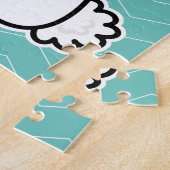 Konijnenkonijnse konijnenstaartje met geluk legpuzzel (Zijkant)