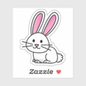 Konijnenkonijnse konijnenstaartje met geluk sticker (Vel)