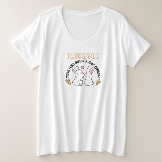 Konijnenkoppel Grote Maat T-shirt (Design voorkant)