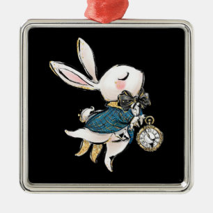 Konijnenkorf  Alice in Wonderland White Rabbit Metalen Ornament