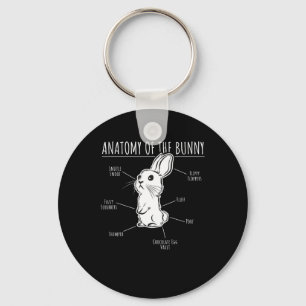 Konijnenkorf Anatomie van Bunny Cute Rabbit Pet Lo Sleutelhanger