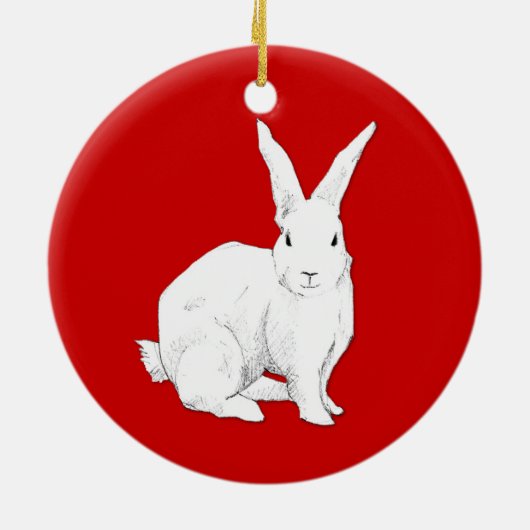 Konijnenkruid Keramisch Ornament (Achterkant)