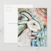 Konijnenkunst primitief briefkaart (Voorkant / Achterkant)