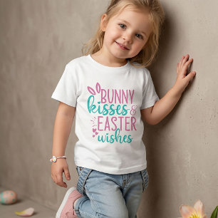 Konijnenkus Pasen-wensen T-shirt voor meisjes