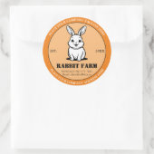 Konijnenkwekerij Label Custom Sticker (Tas)