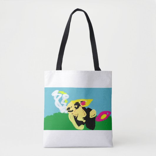 Konijnenlente tote bag (Voorkant)