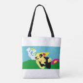 Konijnenlente tote bag (Achterkant)