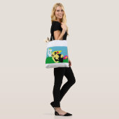 Konijnenlente tote bag (Op model)