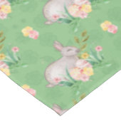 konijnenlentebloemen pastel groen paasfeest tafelkleed (Gekanteld)