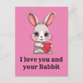 Konijnenliefde Valentijn konijnenhuisdier eigenaar Briefkaart (Voorkant)