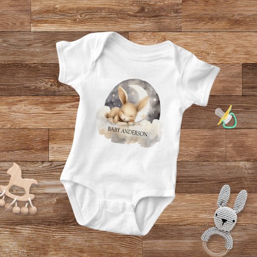 Konijnenmaan hemel beige schattig romper
