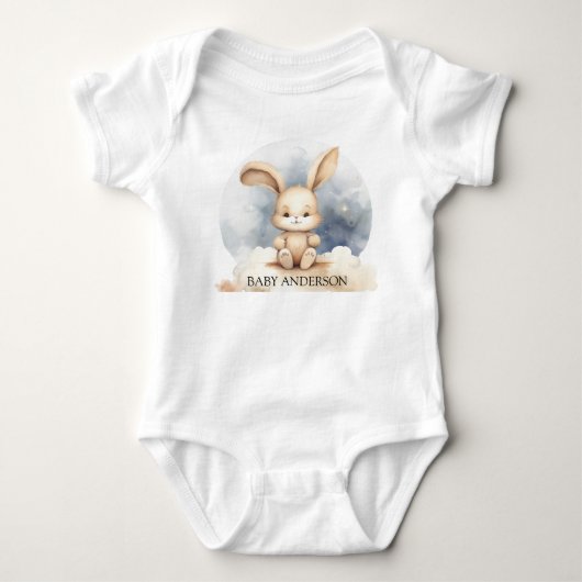 Konijnenmaan hemel beige schattig romper (Voorkant)