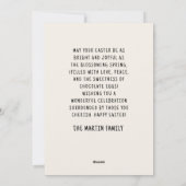 konijnenmand Bloemen Happy Easter Feestdagenkaart (Achterkant)