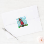 KONIJNENMEID VIERKANTE STICKER (Envelop)