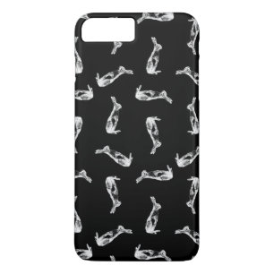  konijnenmodel printpatroon: Bunny Black iPhone 8/7 Plus Hoesje