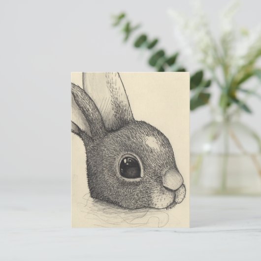 Konijnenogen Feestdagenkaart (Staand voorkant)