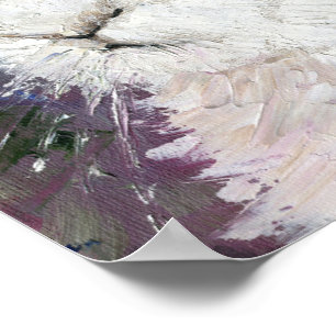 Konijnenolieverfschilderij. Poster