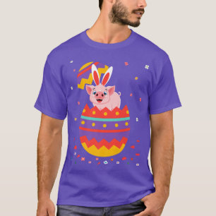 Konijnenoren Eieren Kostuum Cute Pasen Dag Grafisc T-shirt