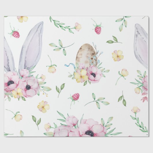Konijnenoren en eieren cadeaupapier (Vlak)