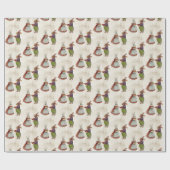  konijnenpaar in Victoriaans kleding Cadeaupapier (Vlak)