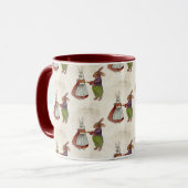  konijnenpaar in Victoriaans kleding Mok (Voorkant links)