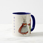  konijnenpaar in Victoriaans kleding Mok (Voorkant rechts)