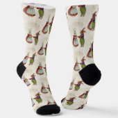  konijnenpaar in Victoriaans kleding Sokken (Gebogen)