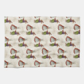 konijnenpaar in Victoriaans kleding Theedoek (Horizontaal)