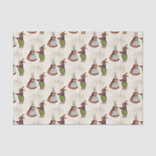  konijnenpaar in Victoriaans kleding Tissuepapier