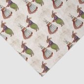  konijnenpaar in Victoriaans kleding Tissuepapier (Detail)