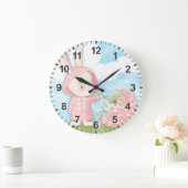 Konijnenparaplu & bloemen grote klok (Huis)