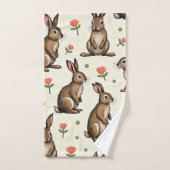  konijnenpatroon bad handdoek (Handdoek)