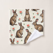  konijnenpatroon bad handdoek (Wasdoekje)