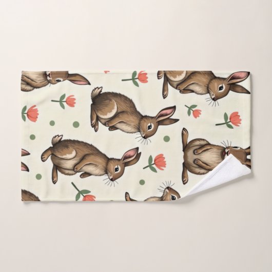  konijnenpatroon bad handdoek (Handdoek)