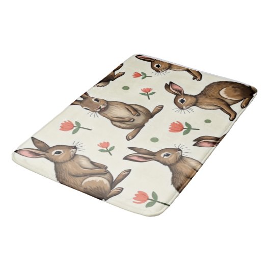 konijnenpatroon badmat (Gekanteld)