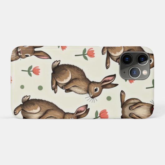 konijnenpatroon Case-Mate iPhone case (Achterkant (horizontaal))
