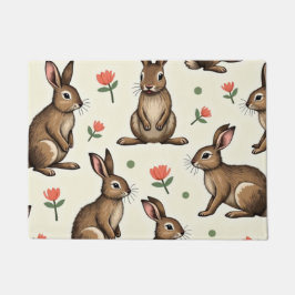 konijnenpatroon deurmat