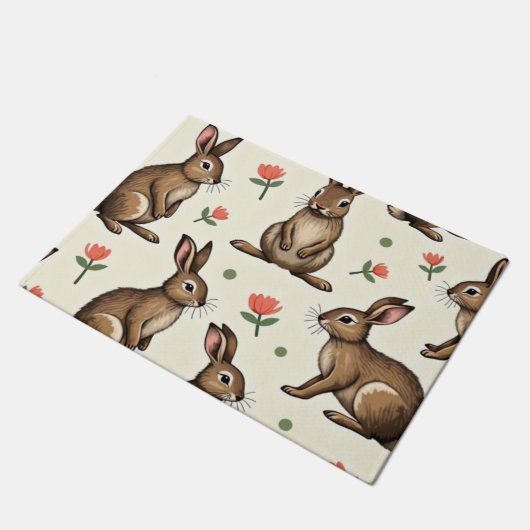 konijnenpatroon deurmat (Schuin)