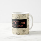 KONIJNENPATROON KOFFIEMOK (Voorkant rechts)