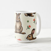 konijnenpatroon koffiemok (Voorkant rechts)